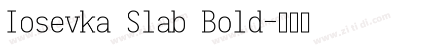 Iosevka Slab Bold字体转换